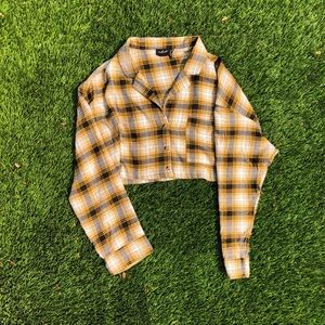 Urban outfitters cropped flannel